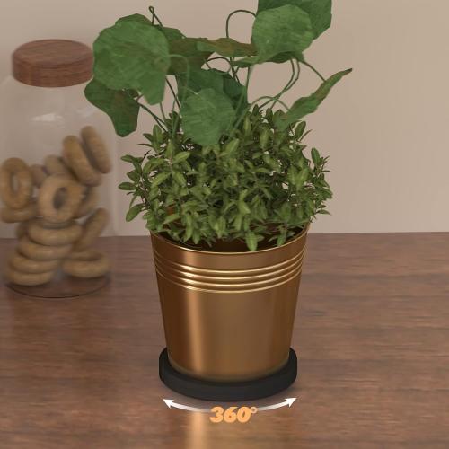 Lazy Susan Turntable Organizer - 6 Inch Heavy Duty Rotating Swivel Stand with Steel Ball Bearings for Cake, Kitchen Cabinets, Monitor, TV, Painting, Display (30lb Capacity/Black)