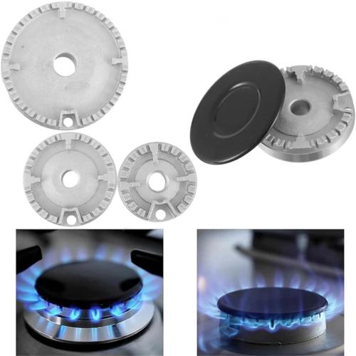 8 PCS Gas Stove Burner Caps Set, Universal Replacement for Most Gas Stoves 1 Large, 1 Small, 2 Middle Sizes Durable Flame Crown Covers for Oven Hobs