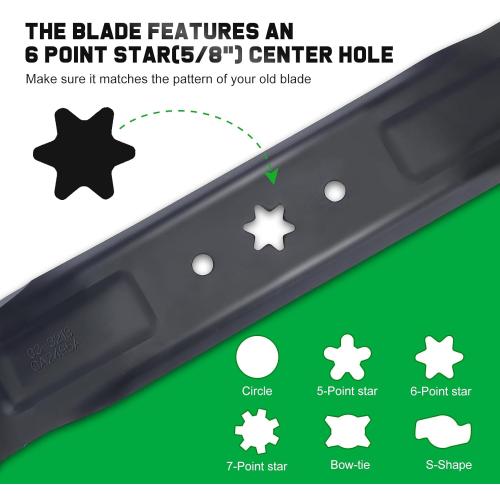 Cub Cadet 46 inch Mower Blades for 942-04244A MTD Cub Cade XT1 XT2 LT46 LTX1045 LTX1046 RZT L46 46 Deck Lawnmower Replace for 942-04290 942-04244 742-04244 High-Lift (2 Pack)