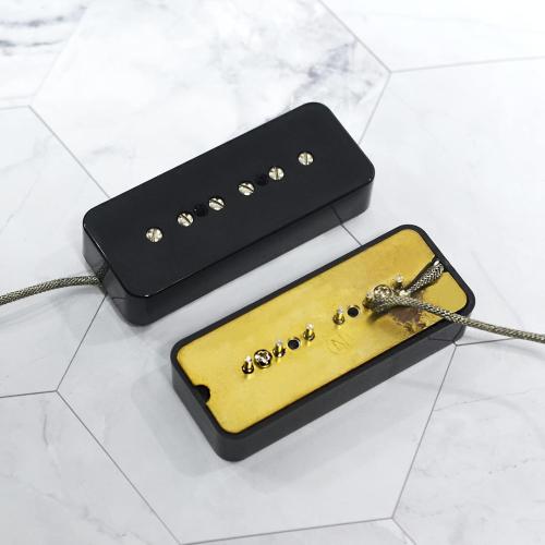SAPHUE 2pcs Vintage Alnico 5 Soapbar P-90 Guitar Pickup Neck or Bridge Pickup Guitar Accessories(LP P90 Guitar)