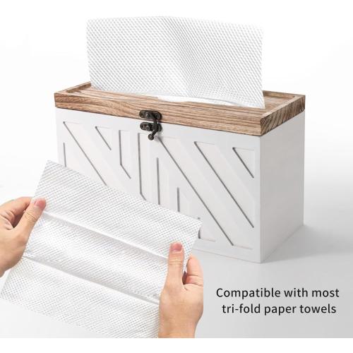 Premium Tabletop/Countertop Modern Farmhouse Style Paper Towel Dispenser - Compatible with Trifold/Multifold Paper Towels