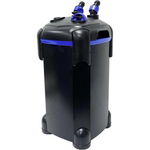 AMOSIJOY 265GPH 3-Stage Canister Filter, Ultra-Quiet External Aquarium Filter with Free Media for Large Fish Tanks and Aquariums