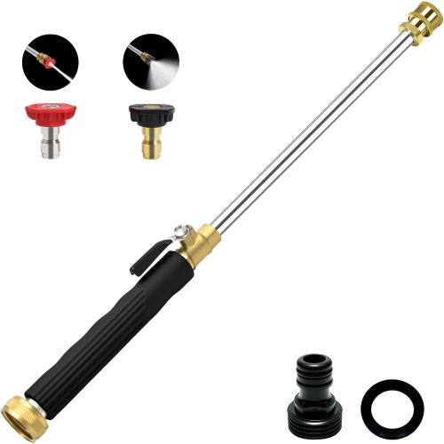 2026 Upgrade Jet Nozzle Power Washer for Garden Hose, 2-In-1 Hydro Wand