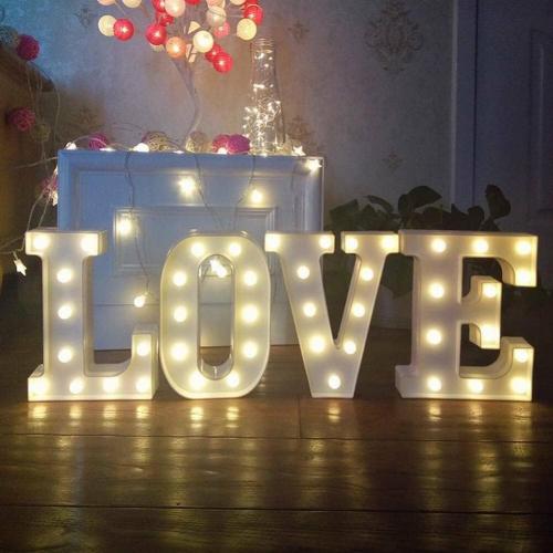 anso Alphabet LED Letters Light Up Numbers White Plastic Letters Standing Decor A to Z 0~9 (Letter A)