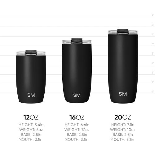 Simple Modern Travel Coffee Mug Tumbler with Flip Lid | Reusable Insulated Stainless Steel Cold Brew Iced Coffee Cup Thermos | Gifts for Women Men Him Her | Voyager Collection | 12oz | Almond Birch