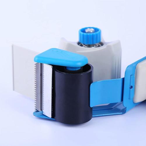 FCLMHD 2 Inch Tape Gun Dispenser with 2 Inch Carton Packing Tape, Lightweight Industrial Side Loading Tape Dispenser - Blue(2Inch