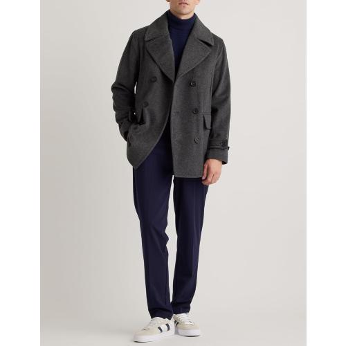 SIZE M Mens Casual Double Breasted Wool Trench Coat Peacoat Winter Jackets
