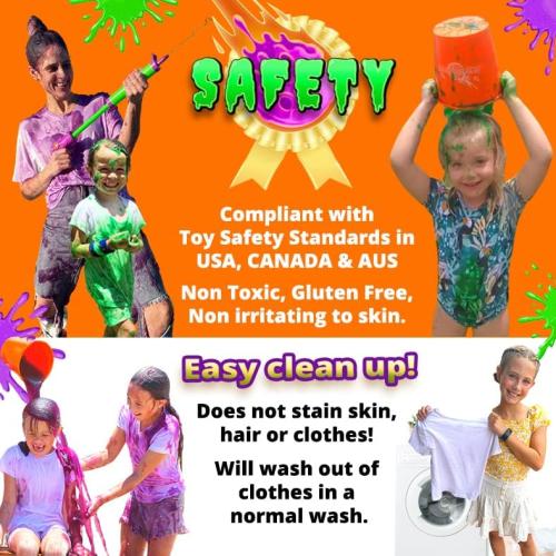 PARTY GOAT Instant Green Slime Powder. Bulk Slime Kit. 25 Gallons. Mix with Water to Make Large Buckets to Pour on People or Fill a Kids Pool