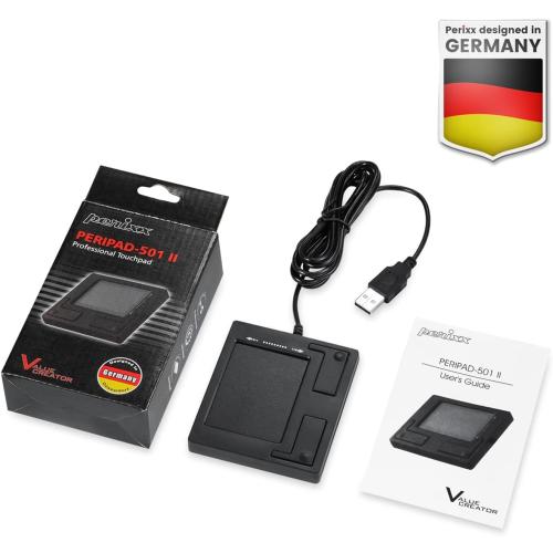 Perixx PERIPAD-501 Wired USB Touchpad, Portable Trackpad for Laptop and Desktop User, Black, Small Size (11284)