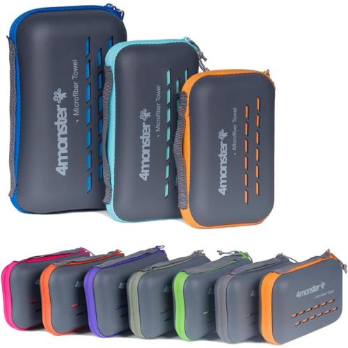 4Monster Camping Towels Super Absorbent, Fast Drying Microfiber Travel Towel, Ultra Soft Compact Gym Towel for Beach Hiking Yoga Travel Sports Backpack