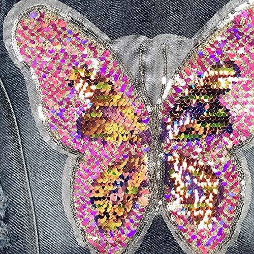 Peacolate Little Big Girl Outfit Distressed Sleeveless Jacket Embroidered Sequins Butterfly Denim Vest