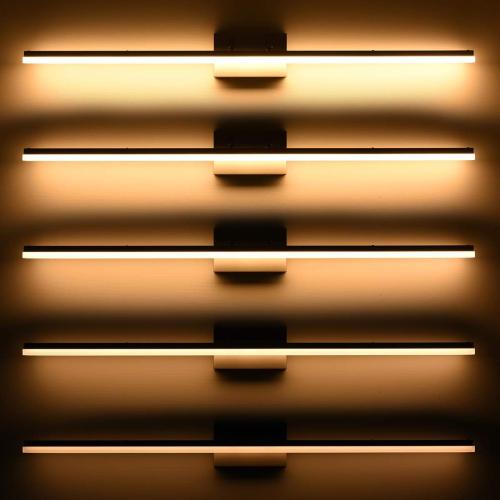 mirrea 48in LED Vanity Lights for Bathroom Brushed Nickel,Warm White 3000K | Over Mirror,Adjustable light angle,ETL listed,Dimmable,Bathroom lighting fixtures,Eye-friendly,Frosted acrylic shade
