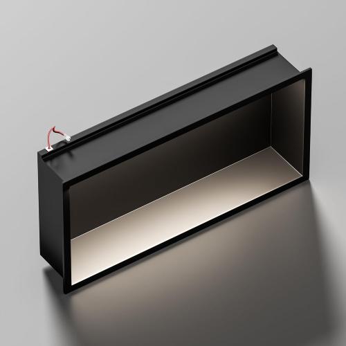 Neodrain LED Shower Niche, 24X12 Matte Black Recessed Wall Niche, Tile Ready Stainless Steel Bathroom Niches with 3000K Led Light, IP66 Waterproof, No Tile Needed
