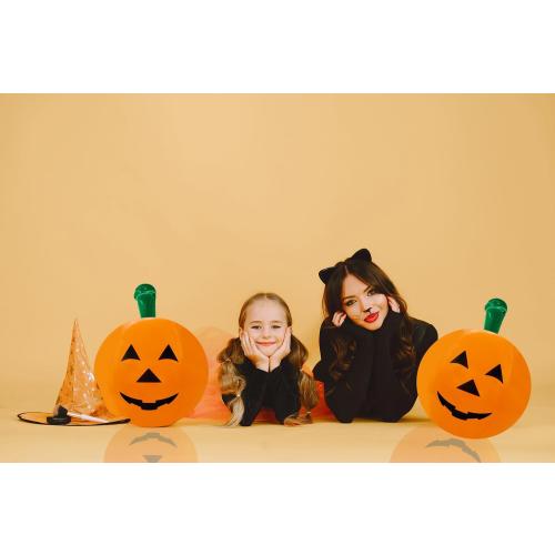 The Dreidel Company 6 Halloween Pumpkin Inflatable Decorations, 16 Tall 6-Pack Halloween Pumpkin Decor