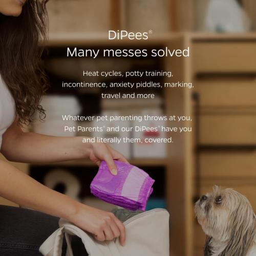 Pet Parents® DiPees® Disposable Dog Diapers   Extendrs®, Leak Proof, Up to 75% Plant Based, Premium Disposable Dog Diapers Female (Princess, Large (17-28), 20ct)