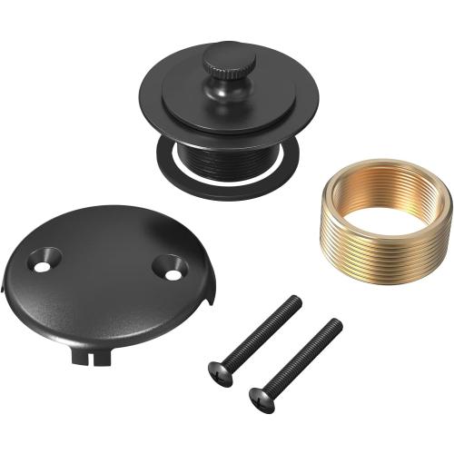 Citymoor Matte Black Tub Drain and Overflow Kit, Bath Tub Drain Stopper Set