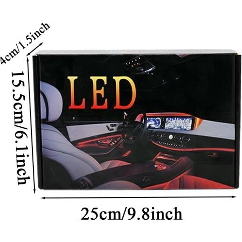 Car Atmosphere Lights - 5m 6m LED Fiber Optic Strip | Rubber APP Wireless Car Light | RGB Interior Decorative Strip for Trailer, Truck, Sedan, Pickup for Night Drives, Party, Decoration