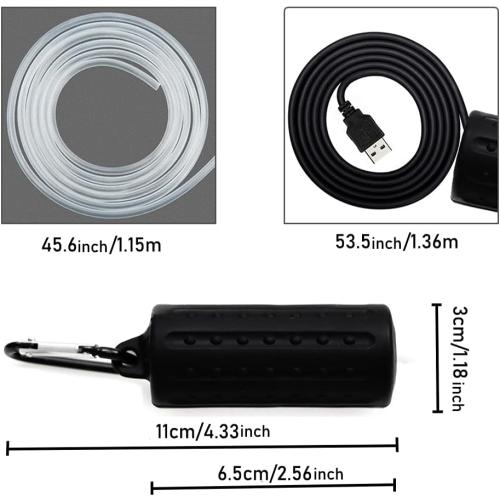 Aquarium Air Pump Mini USB Fish Tank Oxygen Air Pump Portable Ultra Silent Air Aerator Pump Energy Saving Oxygen Bubbler with Air Stone and Single Outlet Silicone Tube 1W