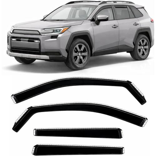 2026 2027 in-Channel Rain Guards Side Window Visor Deflectors for Toyota RAV4 LE XLE Premium SE XSE Limited Woodland, Dependable RAV 4 Vent Shade