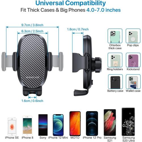 Miracase [2025 Latest Upgraded] Universal Cup Phone Holder for Car, [Rotatable & Adjustable] Long Neck Car Cup Holder Phone Mount Compatible with iPhone, Samsung, Google & More Smartphones