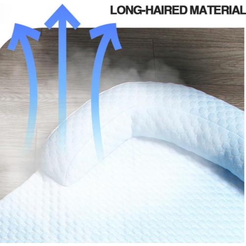 CkuionMAX Cat Bed Cooling Mat for Cats & Small Dogs - Self-Cooling, Soft, Leak-Proof, Lightweight, Washable, Indoor/Outdoor Use(17.72''X3.94''X13.78'',Blue)