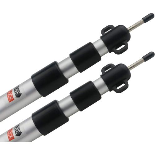 Sunnyglade 2 Pcs Adjustable Tarp Poles, Silver , Telescoping Aluminum Rods Portable Awning Poles for Camping,Backpacking,Hiking(Set of 2)