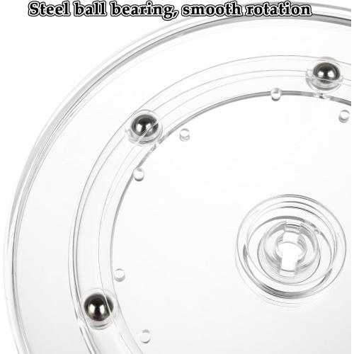 4PCS 6 inch Small Lazy Susan Turntable Clear Acrylic Lazy Susan Mini Acrylic Ball Bearing Rotating Tray for Spice Rack Table Cake Kitchen Pantry Decorating