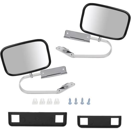 SCITOO Side View Mirrors Fit for 1980-1992 For Ford For F-150 For F-250 For F-350, 1993 1995 For F-150 For F-350,1994 For F-350 Truck Pickup Pair Set Left/Driver Right/Passenger Manual Mirrors