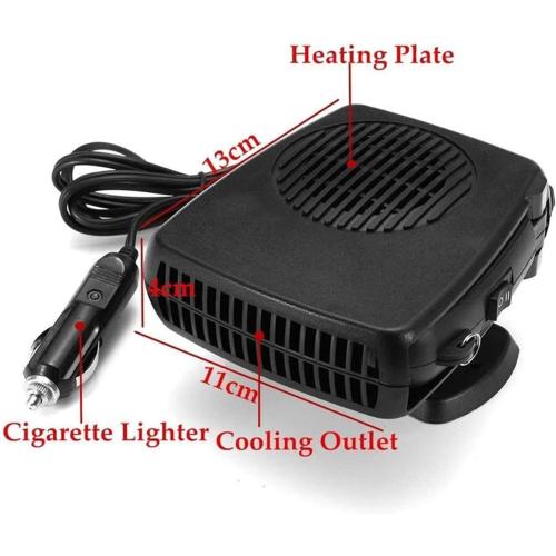 200W Car Heater Windshield 360 Degree Rotationdc Electrically Air Fan ABS Plug Portable Auto Electric