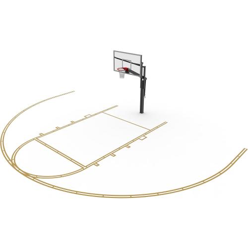 Murray Sporting Goods Basketball Court Marking Stencil Kit for Driveway, Asphalt or Concrete | Court Marking Stencil Spray Paint Kit for Backyard Basketball Court (2.0)