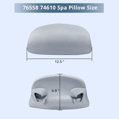 76558 74610 Hot Tub Spa Pillow Headrest Fit for Hot Spring Pillows Replacement for Limelight Spas up to 2017, Pulse/Pulse DL/Bolt (2012-2017), Glow/Flair (2008-2017), Gleam (2013-2017) (3 Pack)