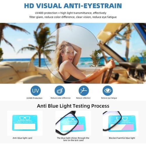 4 Pack Reading Glasses Blue Light Blocking for Men Women,Rectangular Frame Computer Readers with Spring Hinge,Reading Glasses for Men Women，Anti Eyestrain/UV Ray Eyeglasses (2.75x)