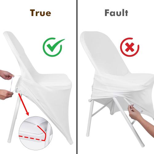 Fixwal 36 Pcs White Folding Chair Cover, Spandex Stretch Covers Ideal for Wedding, Party, Dining, Business Meeting, Banquet, Universal Fitted Washable Slipcover.‼️light dirt‼️