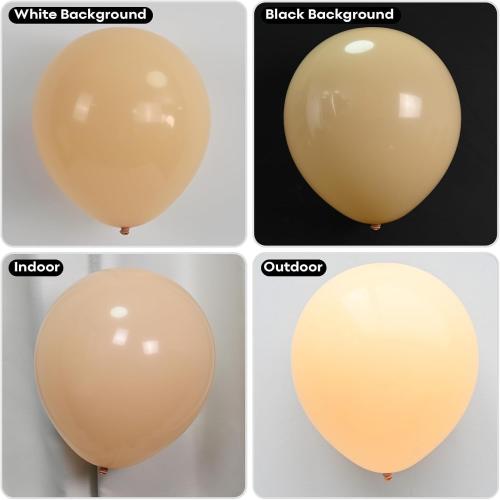 Retro Blush Pink Balloons, 60 Packs 12 Inch Dusty Pink Metallic Chrome Rose Gold White Sand Nude Balloons for Pumpkin Baby Shower Girls Women Boho Birthday Bridal Wedding Mothers Day Decorations