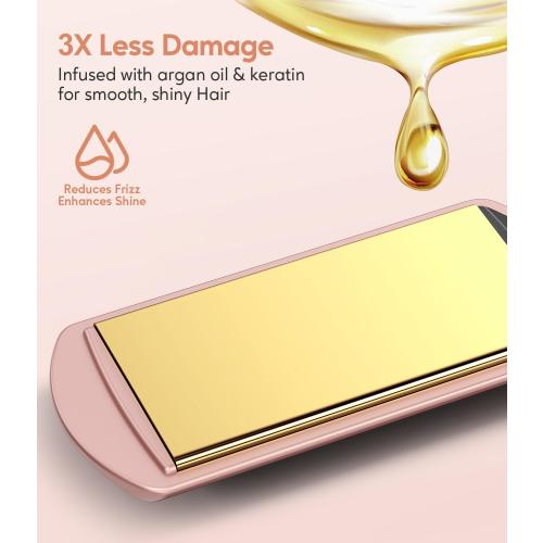 Farery Mini Flat Iron, 1.5 Inch Travel Hair Straightener for Short Hair