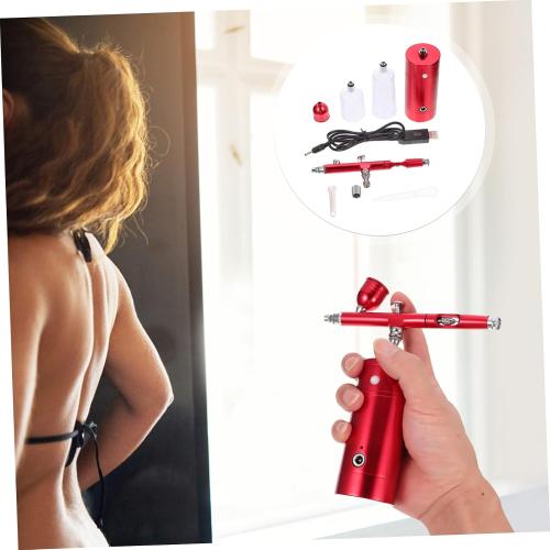 DOITOOL 1set Portable USB Rechargeable Airbrush and Air Pump Set for Art Makeup Cake Decoration and Model Painting Compact Design Stable Pressure Easy to Carry for Hobbies and Crafts