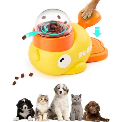 Duck Dog Interactive Treat Dispenser Toy Slow Feeder Food Puzzle