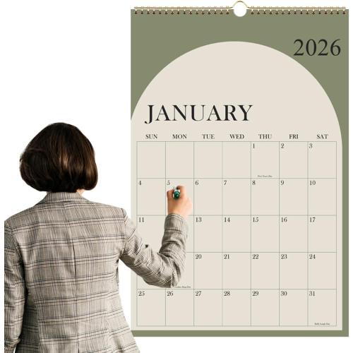 2026 Calendar - Large Calendar 2026-2027 from January 2026 - June 2027, 18 Months Calendar/Planner with Thick Paper, 20 x 30, Vertical, Green