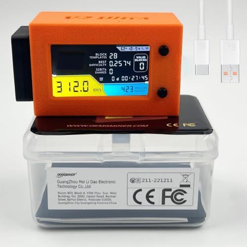 NerdMiner V2 Ultra 300KH/S T Display S3 Bitcoin Miner with Low Power Consumption Crypto Nerdminer with Fan Lucky Miner