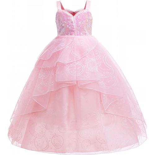 Size 130 Girls Magic Bad Witch Princess Dress for Kids Halloween Fancy Outfits Banquet Evening Party Dance Dress
