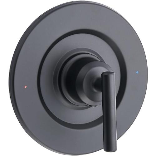 Black T2901BL Shower Lever Handle Replacement Compateble with Moen T2901BL Gibson Posi-Temp Valve Trim Kit, Chrome Shower Trim Kit Shower Lever Handle (#2510 Valve Required) (Black)