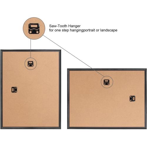 Boarding 16X24 Poster Frame 4 Pack, Scratch-Proof Picture Frames for Photo Gallery, Slide-In Strips,Photo Frames 16 x 24 for Horizontal or Vertical Wall Display, Black