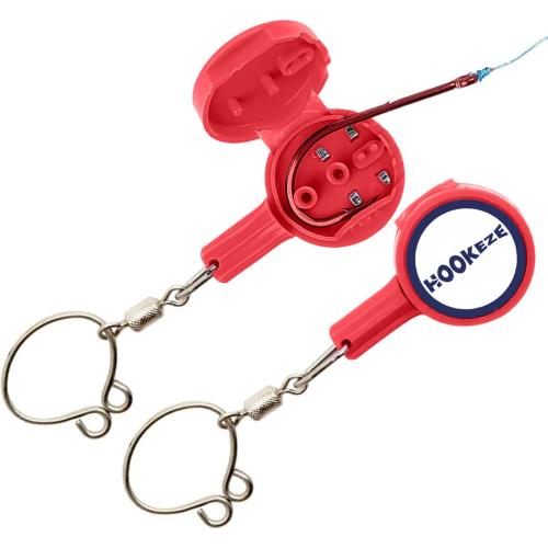HOOK-EZE Fishing Knot Tying Tool | Protect from Fish Hooks | Tie Fishing Knots Easily | Cool Gadgets for Fishermen | Ice Fly Fishing | Fishing Accessories for Beginner Anglers | Nail Knot Tool