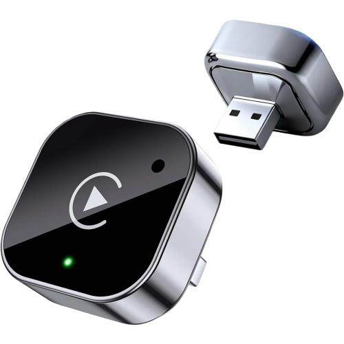 2026 Upgraded Wireless CarPlay Adapter for iPhone＆Android, Mini Wired to Wireless Adapter for CarPlay ＆Android Auto, Plug and Play, Stable Connection & No Latency