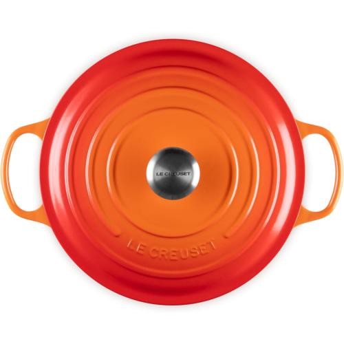 Le Creuset Enameled Cast Iron Signature Round Dutch Oven, 7.25 qt., Flame