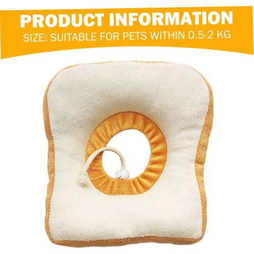 Cat Cone Collar Soft, Cute Toast Collar for Cats After Surgery, Adjustable Pet Neck Cones to Stop Licking for Kitten/Small Dog|Collars