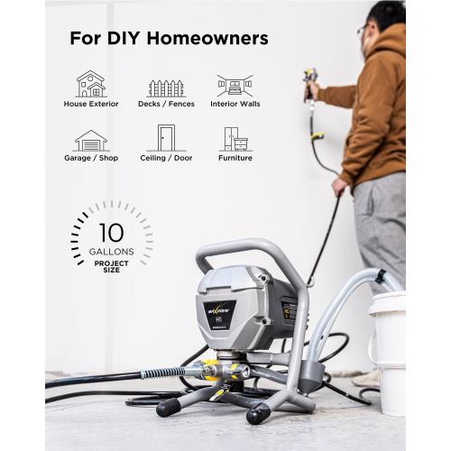 MaXpray M1 Airless Paint Sprayer, Highly Efficient Thinning-Free Minimal Overspray for Up to 10 Gallon DIY Painting Projects Home Interior & House Exterior, Comes with Sprayer Accessories