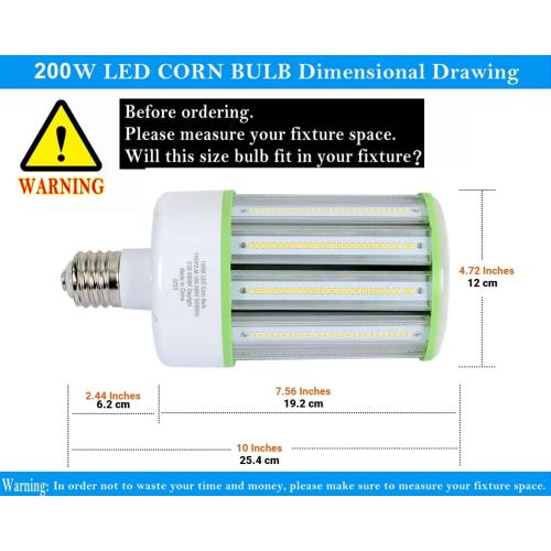 TJBB 2-Pack 100W Led Corn Cob Light Bulb, E39 Large Mogul Base led Bulb (250-400W MH/HPS Replace) Indoor Outdoor Lighting for Garage Warehouse High Bay Parking Lot Wall Pack (Not Dimmable)