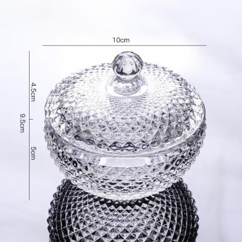 21oz Glass Candy Jar with Lid | Large Clear Crystal Christmas Candy Bowl for Holiday Parties, Weddings & Home Decor