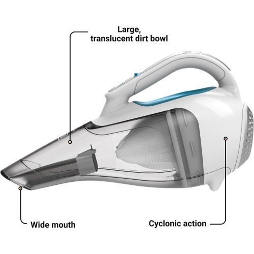 BLACK DECKER dustbuster Cordless Handheld Vacuum, Portable Vacuum for Car and Home Rechargeable, Powerful Suction, Wide Mouth (HHVI315JO42)